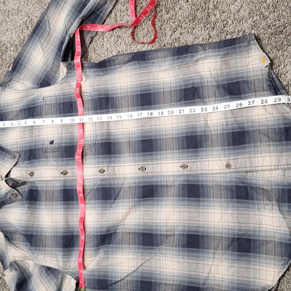 Carhartt cotton long sleeve plaid button down - relaxed fit - Med - Picture 5 of 10